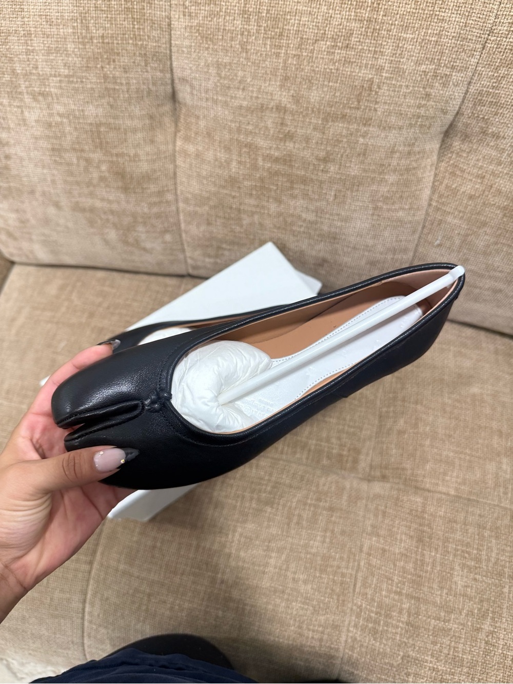 Maison margiela flats color black